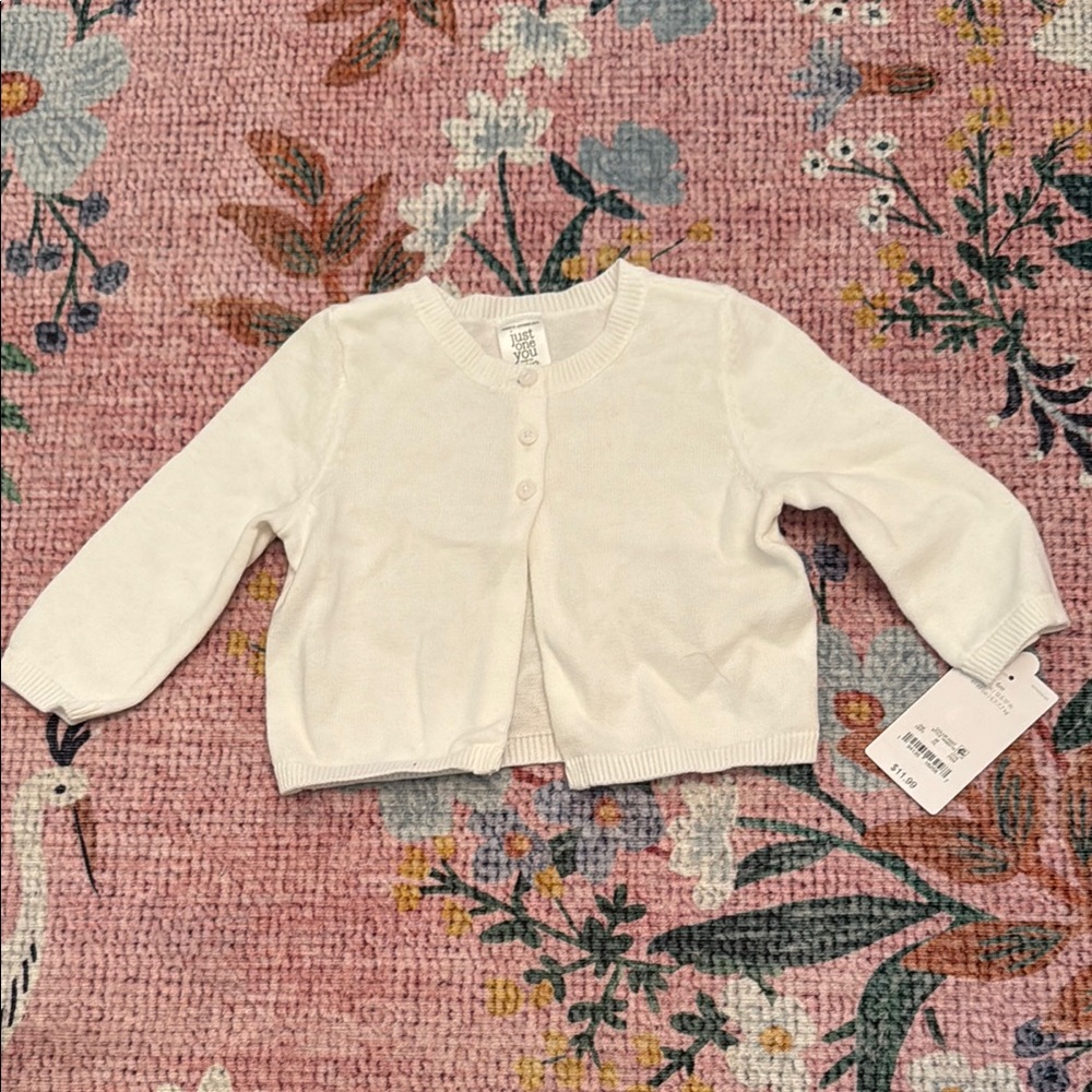 White Button-Up Cardigan